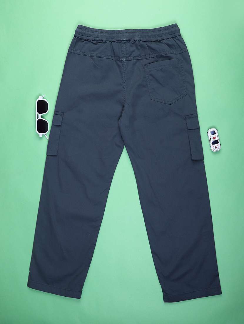 boys solid mid rise regular fit cargo - 21912465 -  Standard Image - 2
