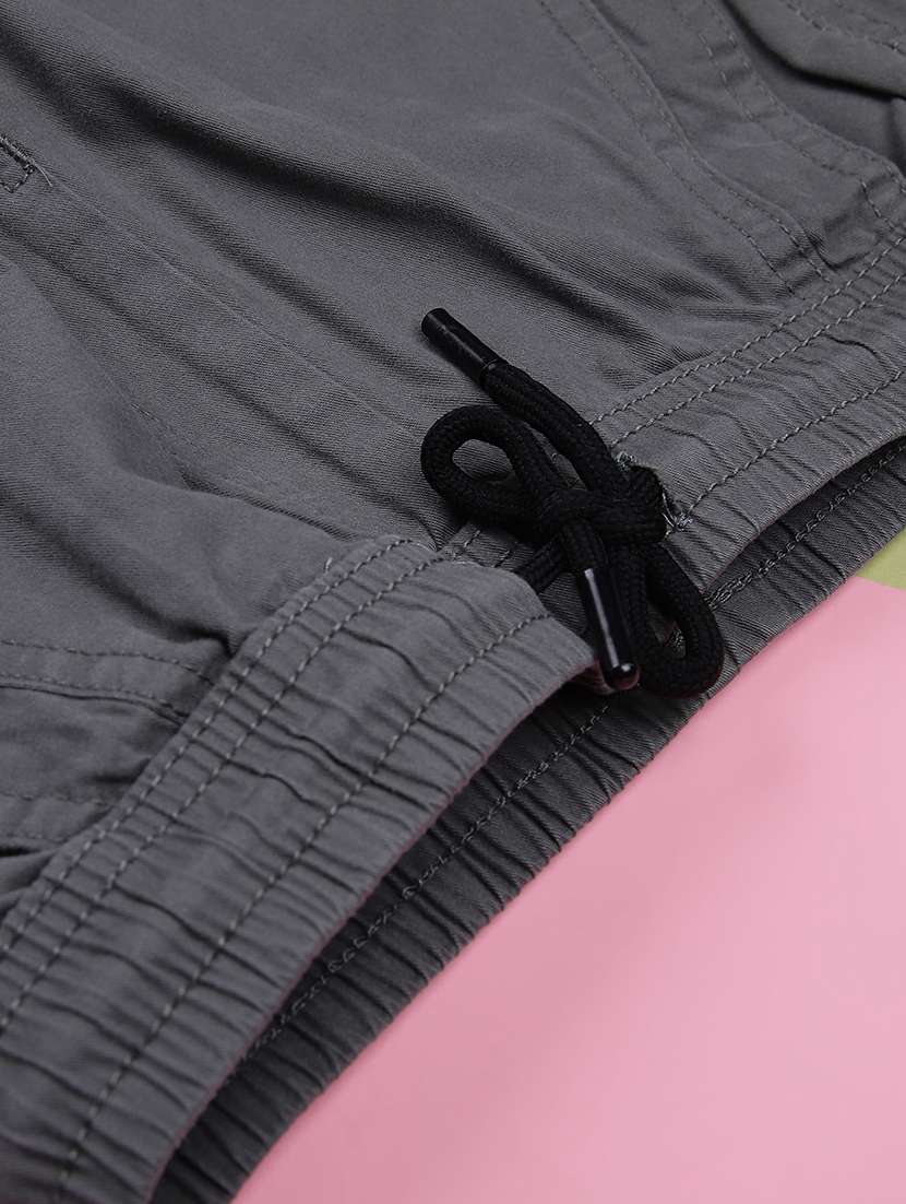 boys solid mid rise relaxed fit cargo - 21912474 -  Standard Image - 2