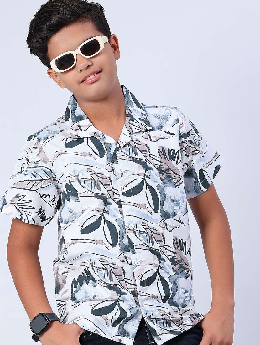 boys printed short sleeve regular fit t-shirt