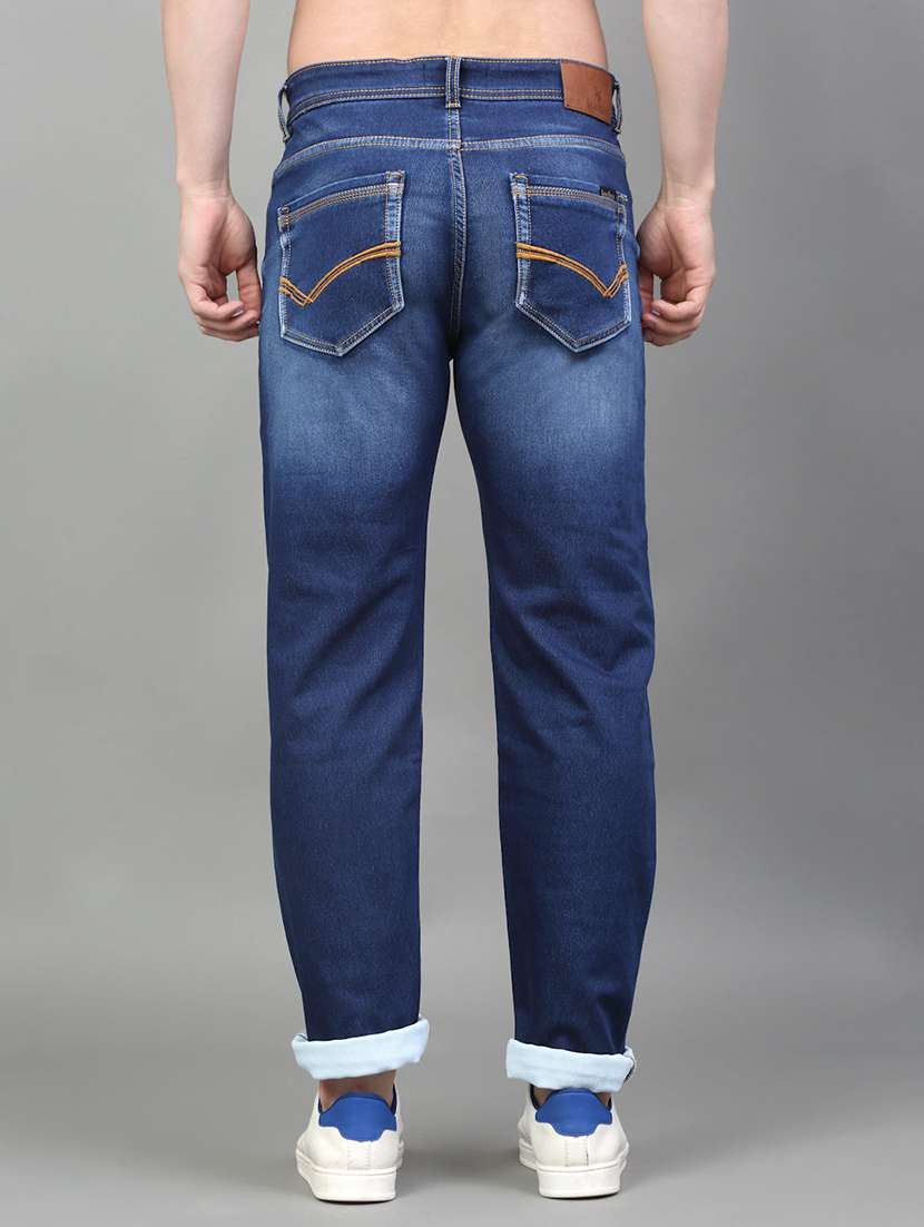 men mid rise full length straight fit denim jeans - 21913083 -  Standard Image - 2
