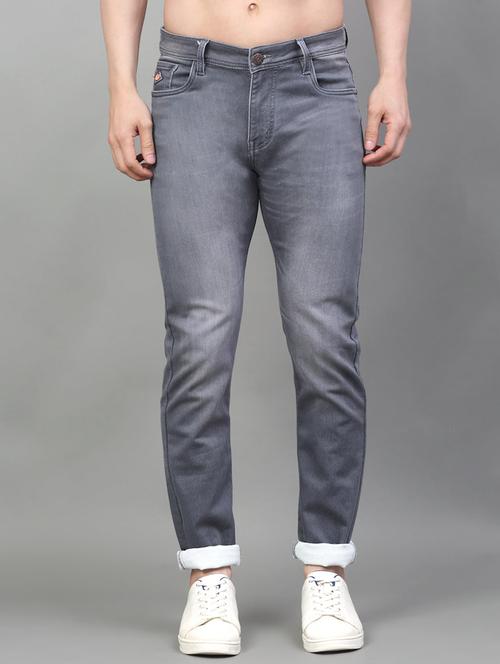 men mid rise full length slim fit denim jeans - 21913085 - Standard Image - 0