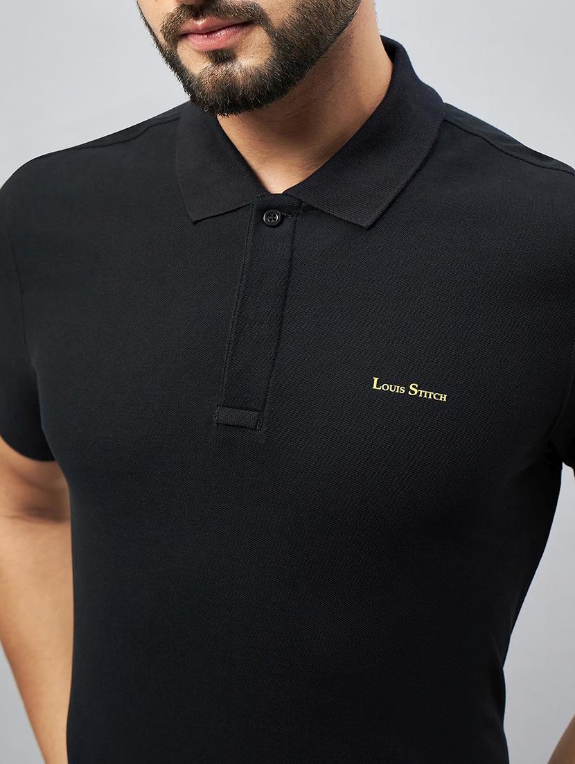 men solid short sleeve slim fit polo t-shirt - 21913141 - Standard Image - 2