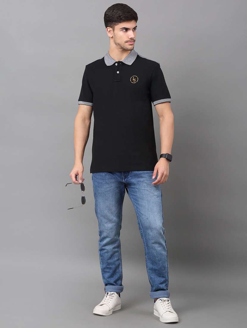 men solid short sleeve regualr fit polo t-shirt - 21913146 -  Standard Image - 2