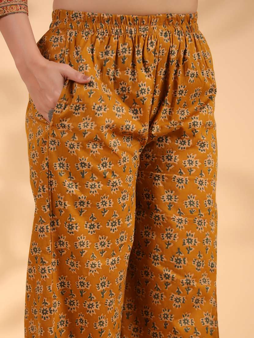 women three quarter sleeve kurta palazzo with dupatta set - 21913227 - Standard Image - 7