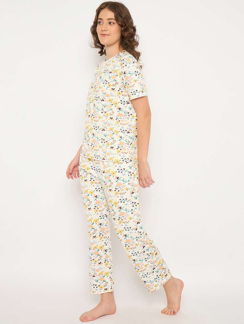 women floral printed nightwear pyjama set - 21913315 -  Standard Image - 2