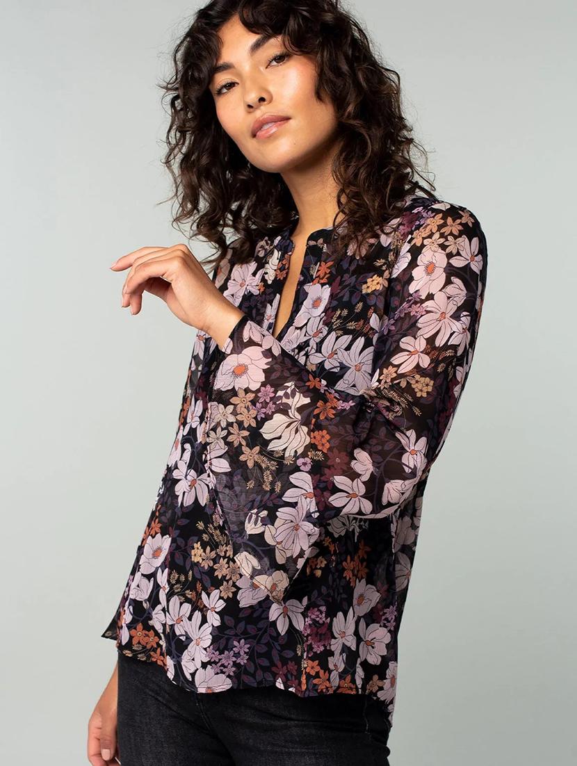 women floral printed bell sleeves regular top - 21913446 - Standard Image - 2