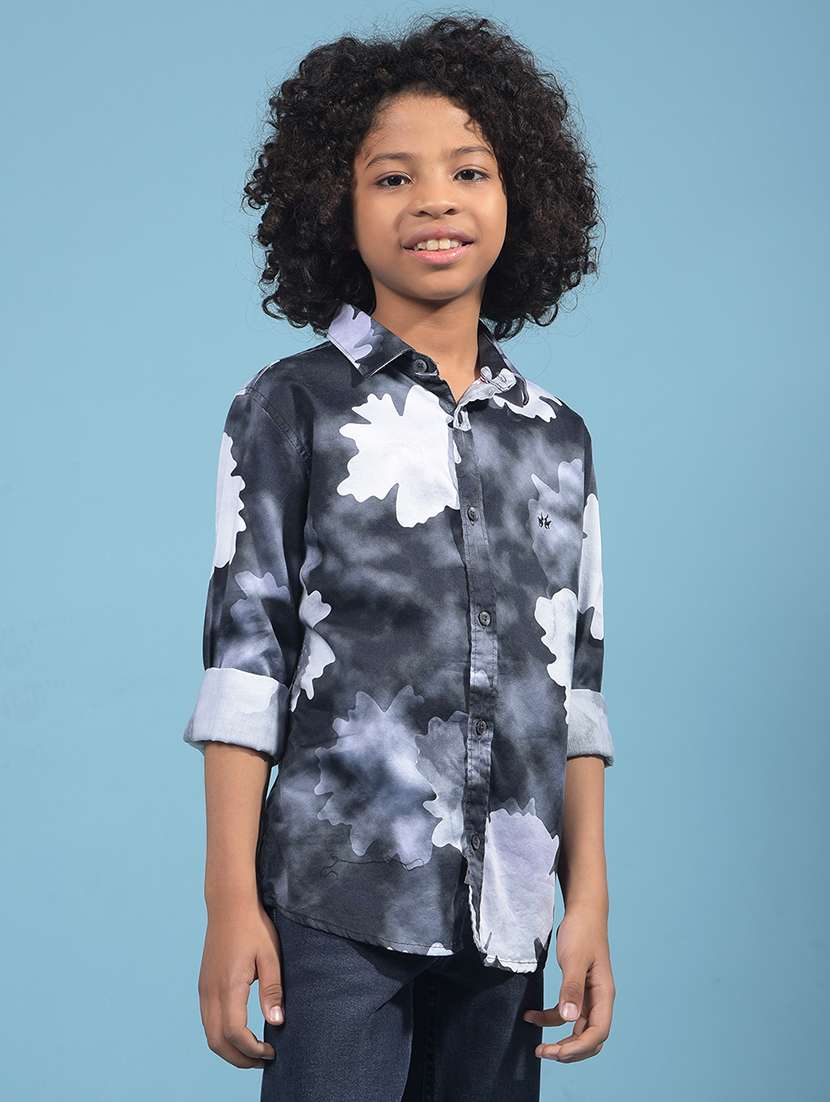 boys printed collared long sleeves shirt - 21913478 -  Standard Image - 2