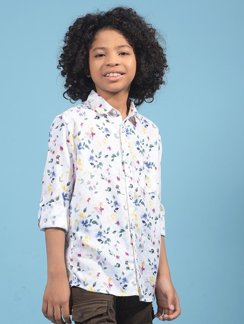 boys printed collared long sleeves shirt - 21913482 - Standard Image - 2
