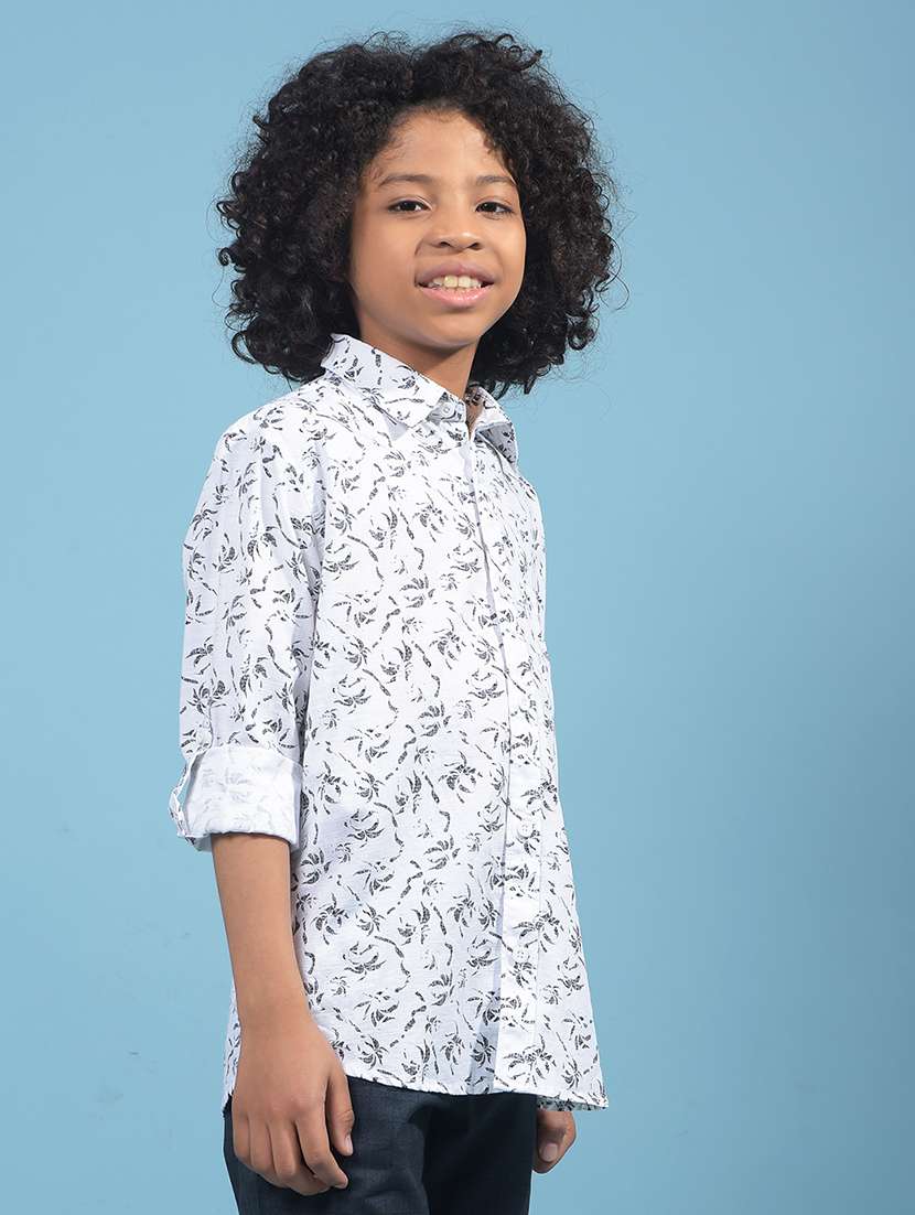 boys printed collared long sleeves shirt - 21913485 -  Standard Image - 2