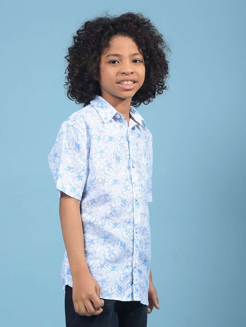 boys floral printed short sleeve casual shirt - 21913490 -  Standard Image - 2