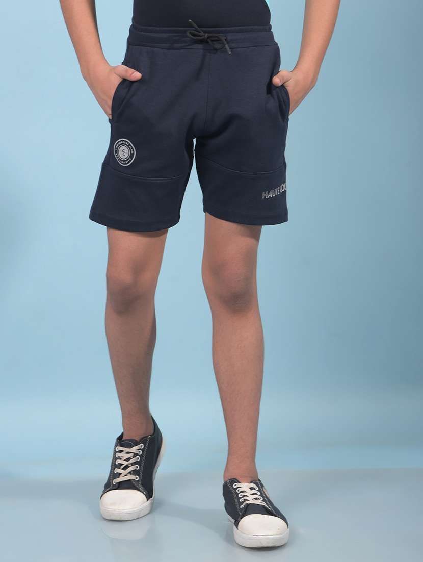 boys solid mid rise regular fit shorts 