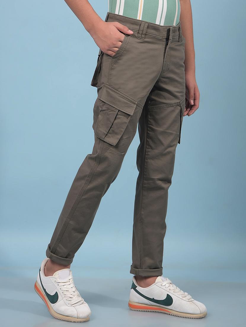 boys solid mid rise cargo - 21913513 - Standard Image - 2
