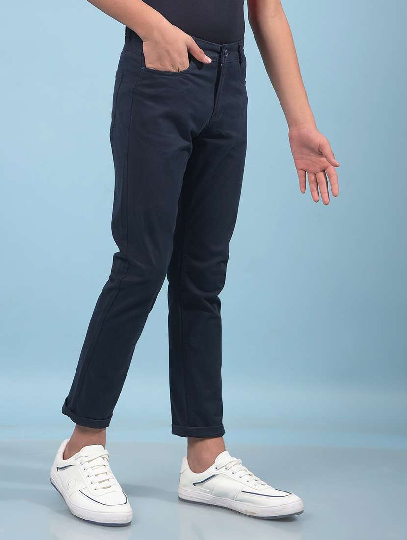 boys solid mid rise slim fit chino - 21913519 -  Standard Image - 2