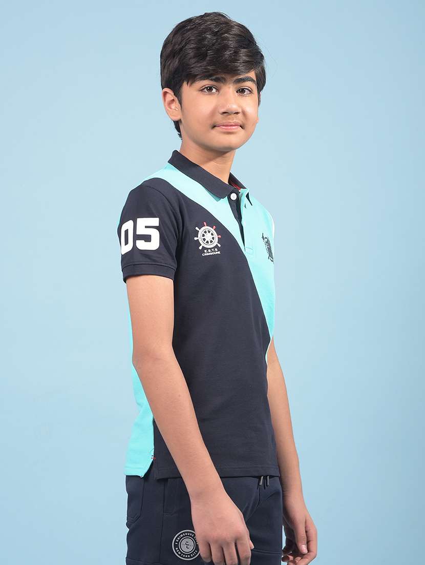 boys color block short sleeve t-shirt - 21913533 -  Standard Image - 2