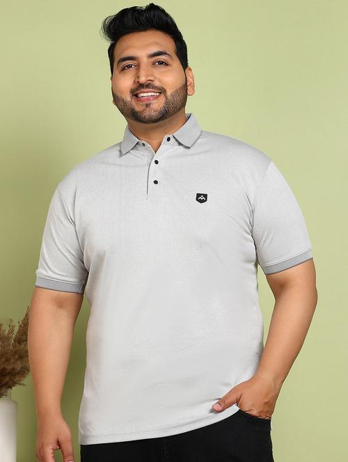 men plus size solid short sleeves polo t-shirt - 21913995 -  Standard Image - 0