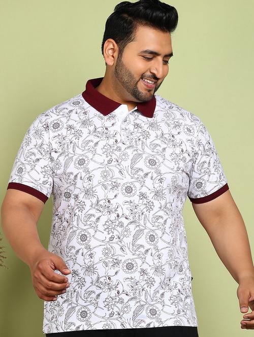 men plus size printed short sleeves polo t-shirt - 21914001 -  Standard Image - 0