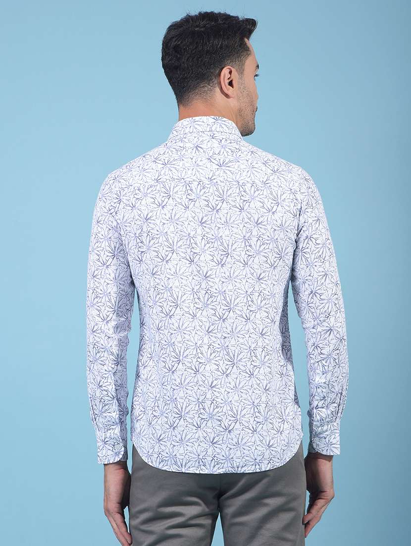 men floral long sleeve slim fit casual shirt - 21914329 -  Standard Image - 2