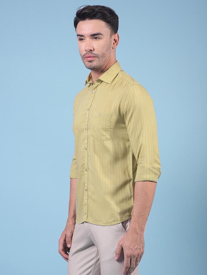men striped long sleeve slim fit casual shirt - 21914330 - Standard Image - 2
