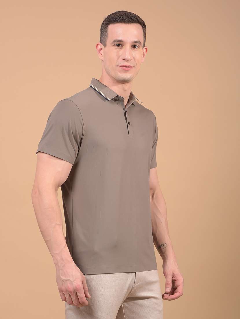 men solid short sleeve slim fit polo t-shirt - 21914432 -  Standard Image - 2