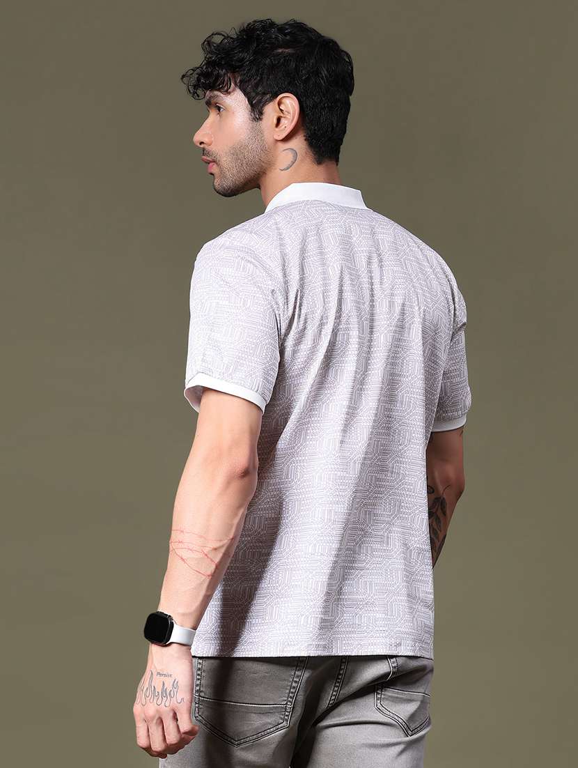 men printed short sleeve regular fit polo t-shirt - 21914592 -  Standard Image - 2