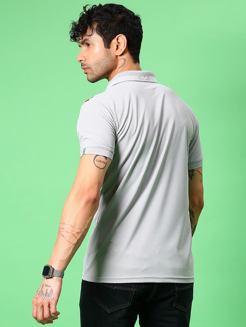 men solid short sleeve slim fit polo t-shirt - 21914983 - Standard Image - 2