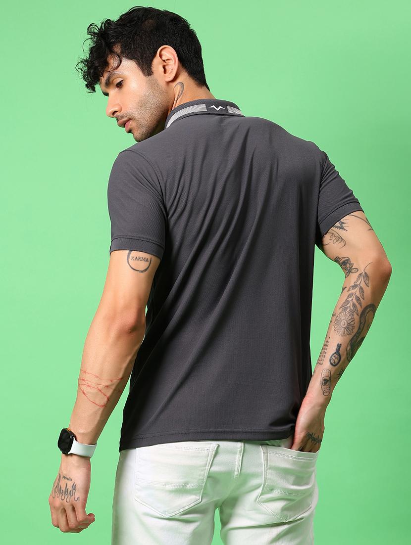 men solid short sleeve slim fit polo t-shirt - 21914989 - Standard Image - 2