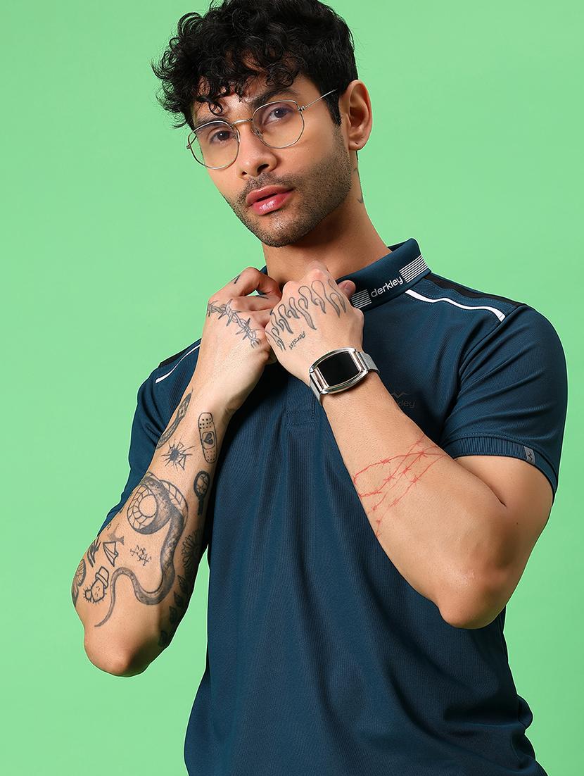 men solid short sleeve slim fit polo t-shirt - 21914992 -  Zoom Image - 0