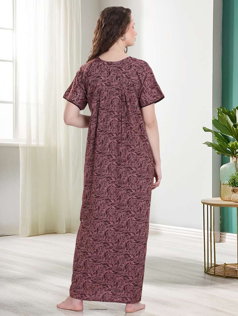 women printed short sleeves maternity wear nighty - 21915388 -  Standard Image - 2