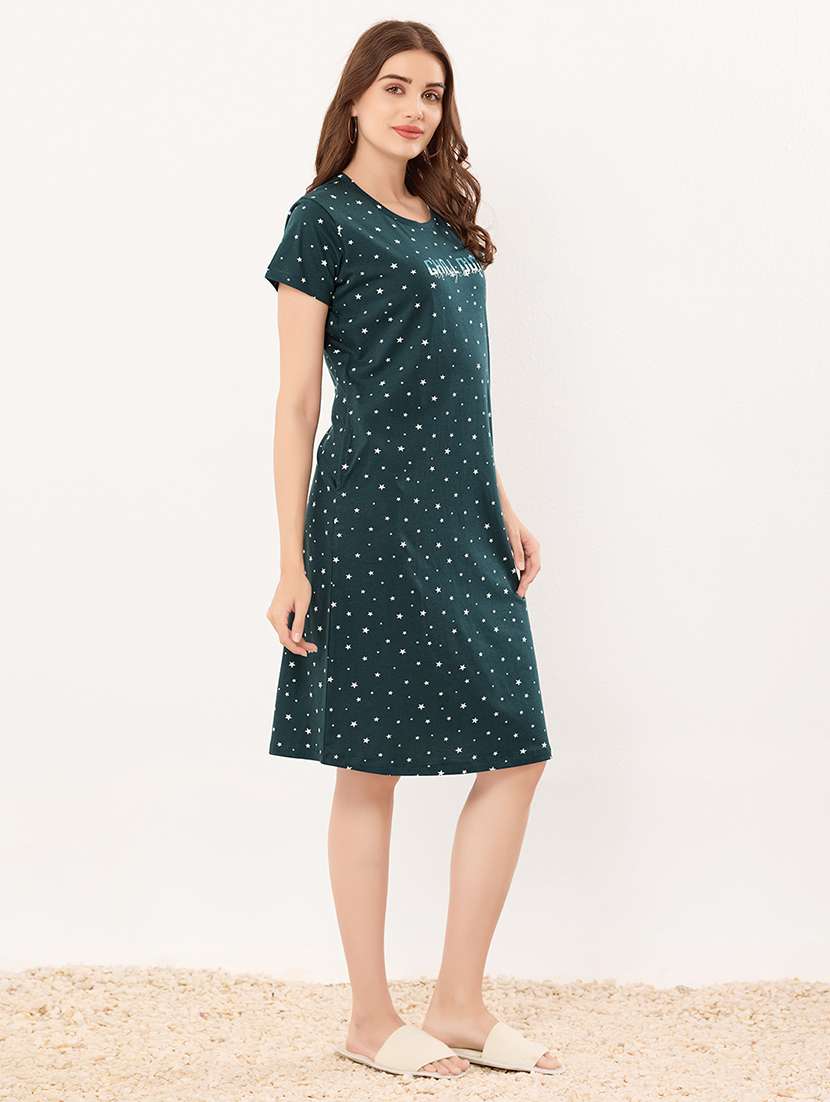 women printed short sleeve sleepshirt - 21915429 -  Standard Image - 2