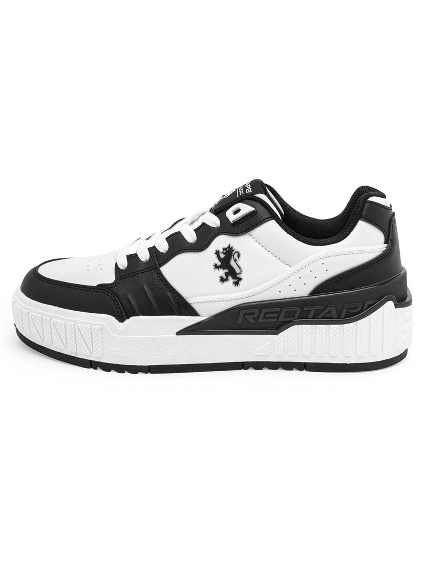 men white & black lace up sneaker - 21915520 - Standard Image - 2