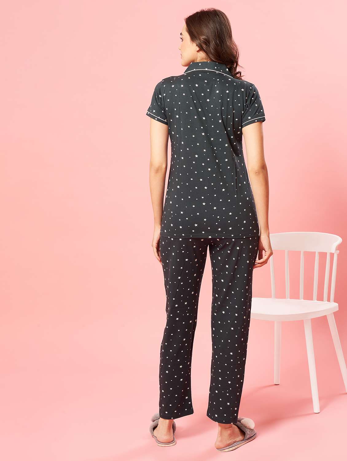 women printed nightwear pyjama set - 21915613 -  Standard Image - 2