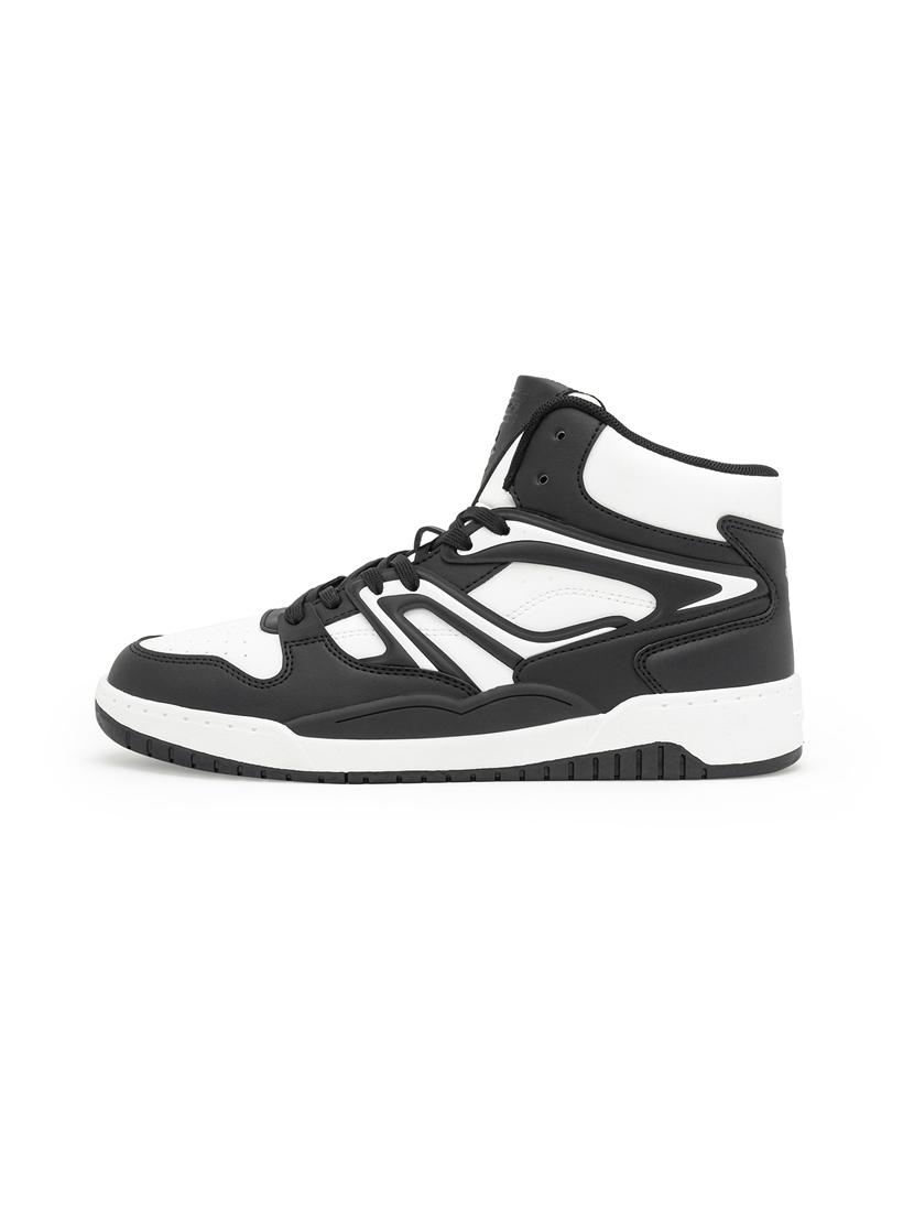 men color block lace up high ankle sneaker - 21915826 - Standard Image - 2