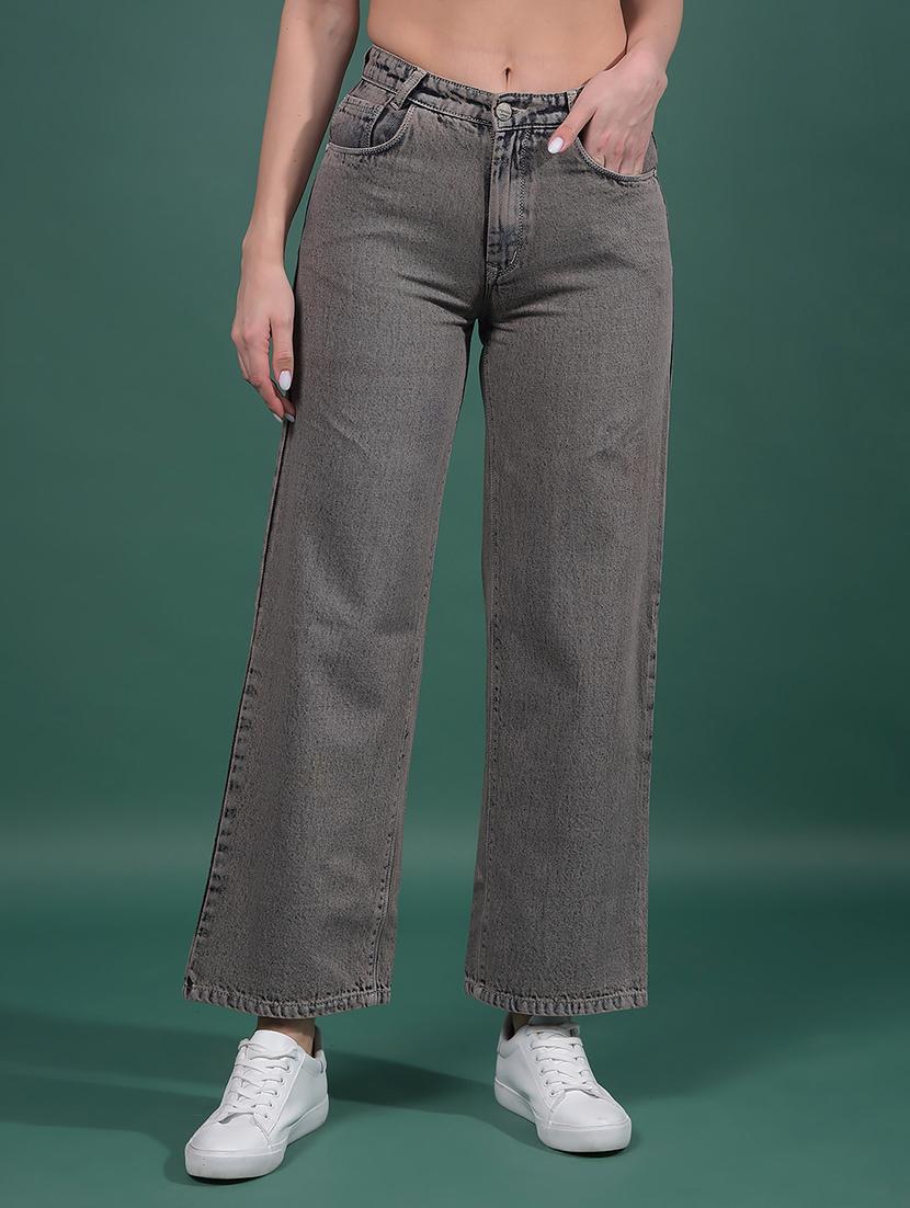women solid mid rise straight fit jean - 21916033 - Zoom Image - 0