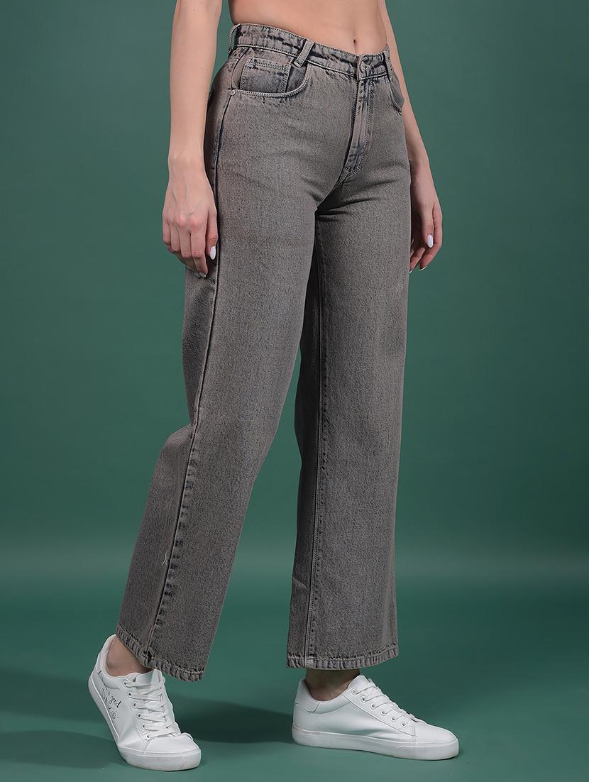 women solid mid rise straight fit jean - 21916033 - Standard Image - 2