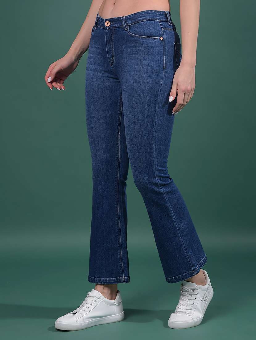 women solid mid rise bootcut jean - 21916034 -  Standard Image - 2