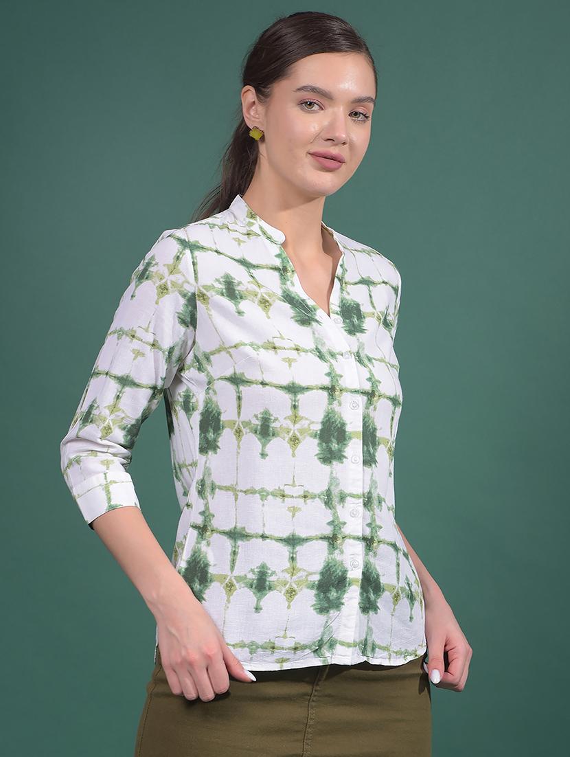 women tie & dye collared long sleeves shirt - 21916052 - Standard Image - 2