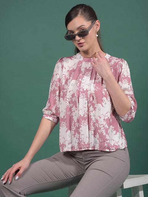 women floral printed round neck regular top - 21916077 - Standard Image - 0
