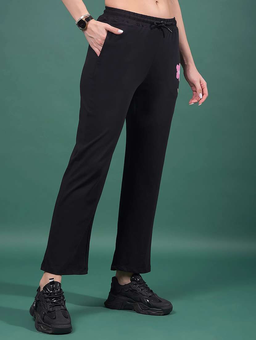 women solid mid rise track pant - 21916098 -  Standard Image - 2