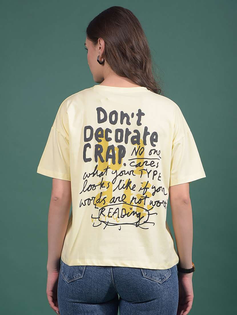 women printed short sleeves oversized t-shirt