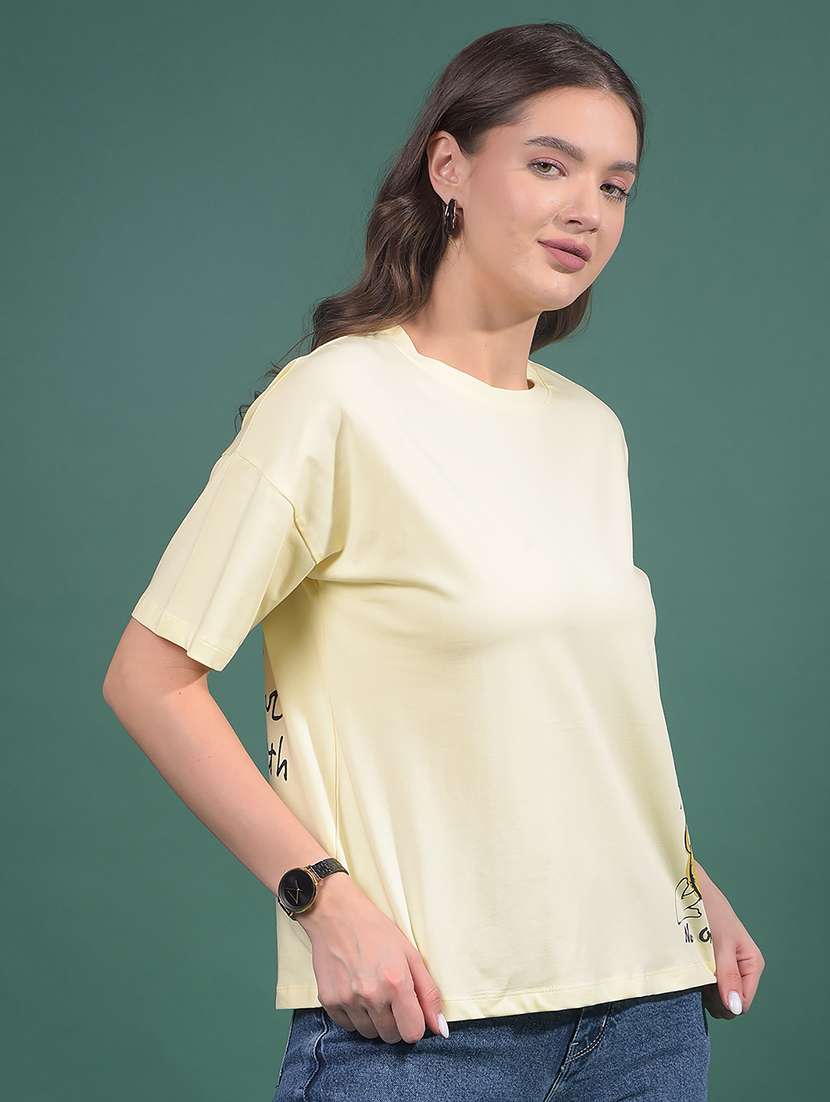 women printed short sleeves oversized t-shirt - 21916109 -  Standard Image - 2