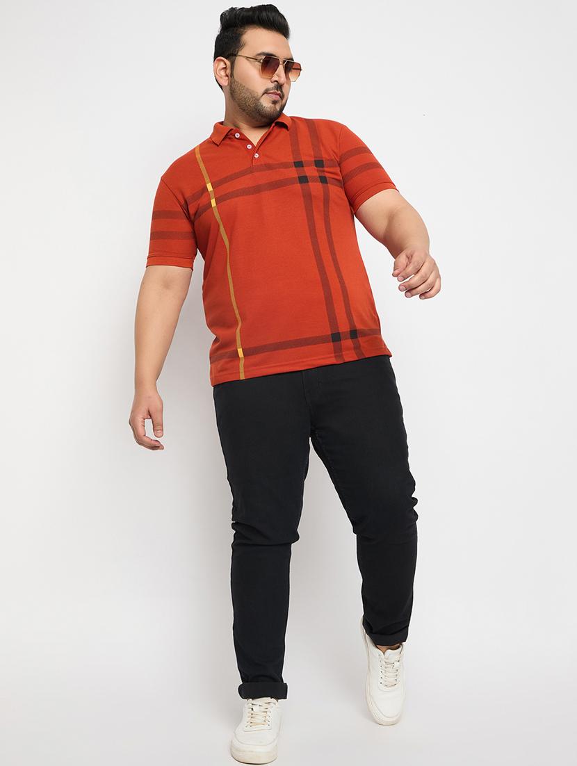 men plus size printed short sleeves polo t-shirt - 21916150 - Standard Image - 2