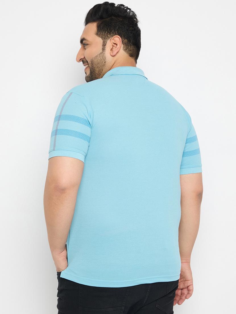 men plus size checkered short sleeve slim fit polo t-shirt - 21916151 - Standard Image - 2