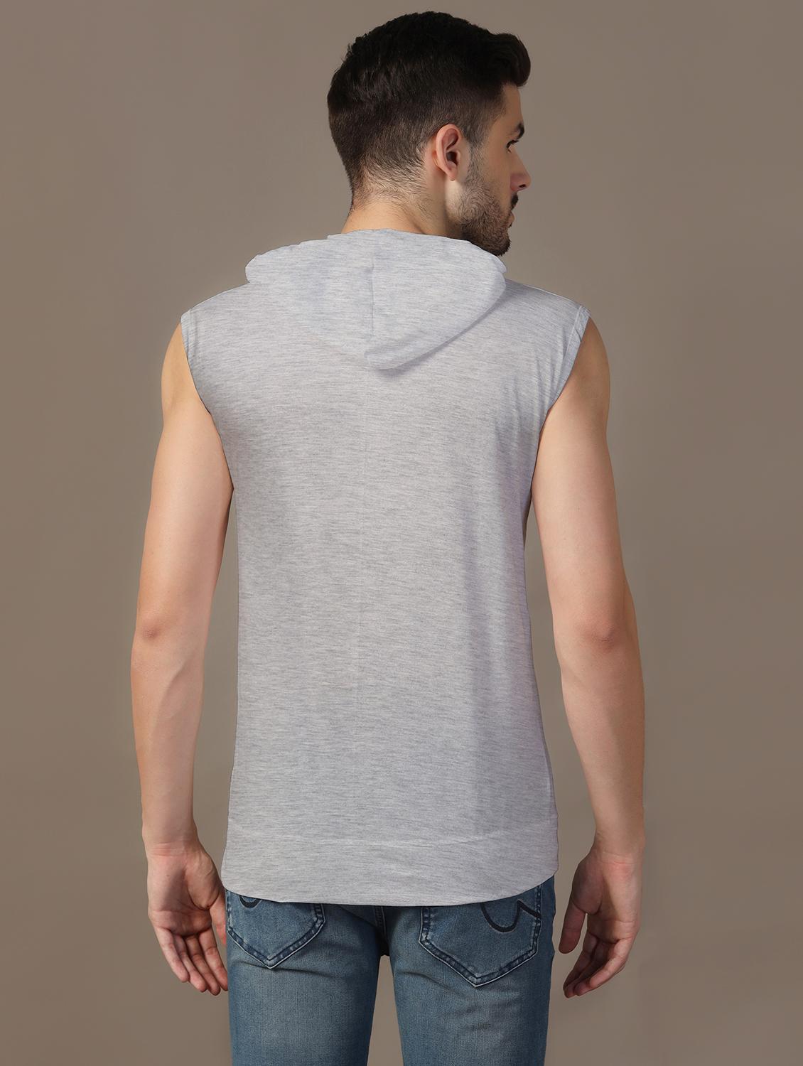 men solid sleeveless regular fit casual shirt - 21916329 - Standard Image - 2