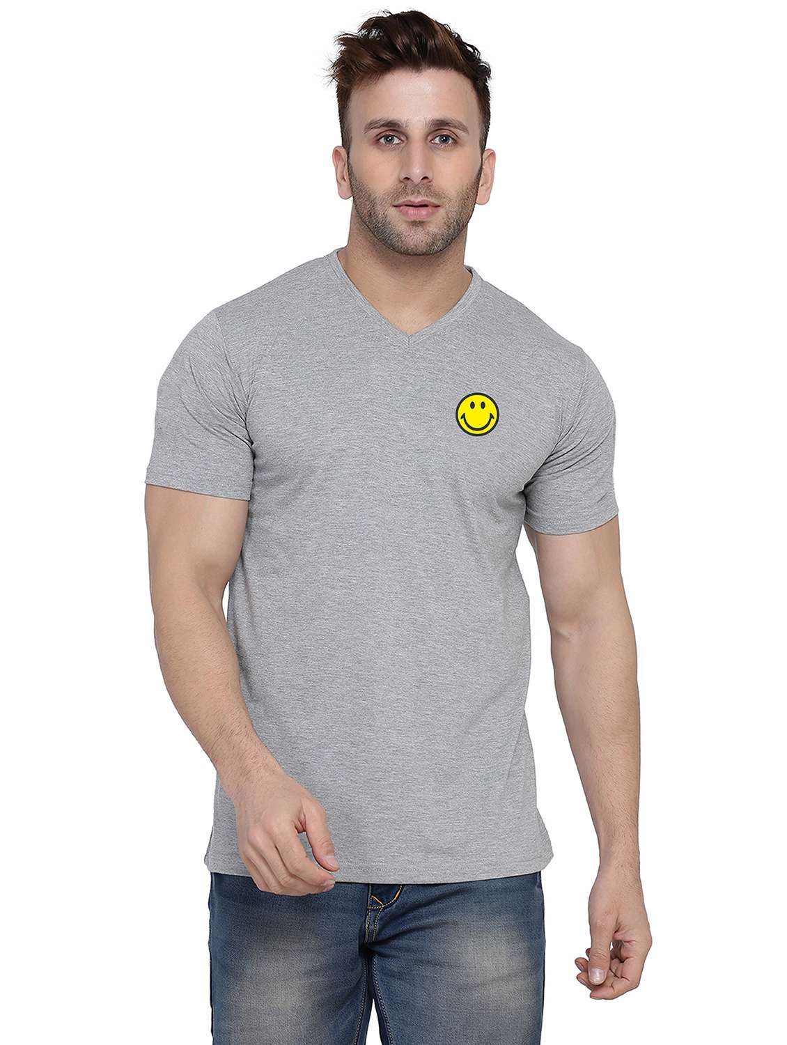men soolid short sleeves slim fit t-shirt