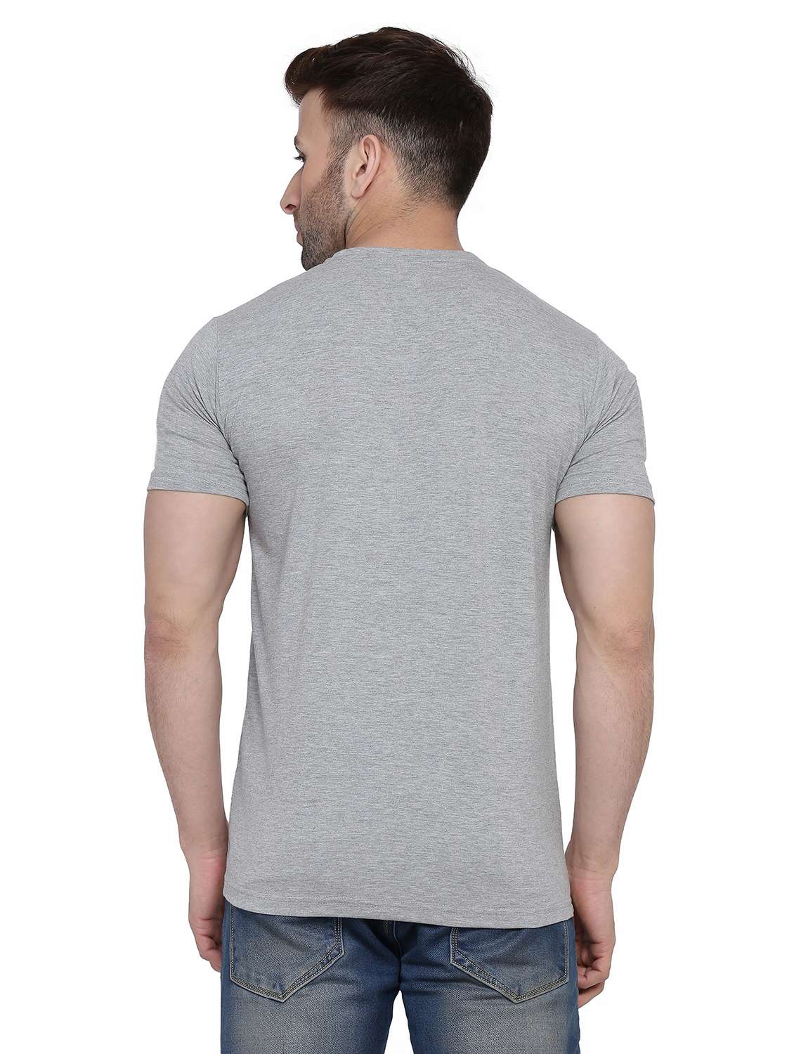 men soolid short sleeves slim fit t-shirt - 21916333 - Standard Image - 2