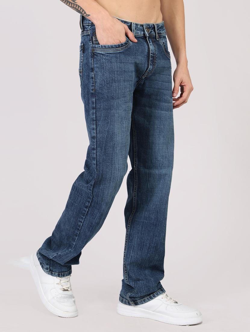 men washed mid irse straight fit jean - 21916391 - Standard Image - 2