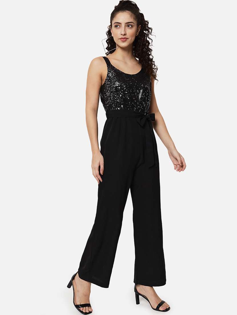 women sequined shoulder strap jumpsuit - 21916433 - Standard Image - 2
