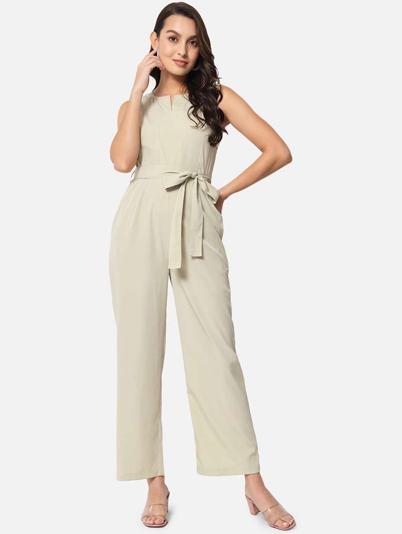 women solid sleeveless full length jumpsuit - 21916440 - Zoom Image - 0