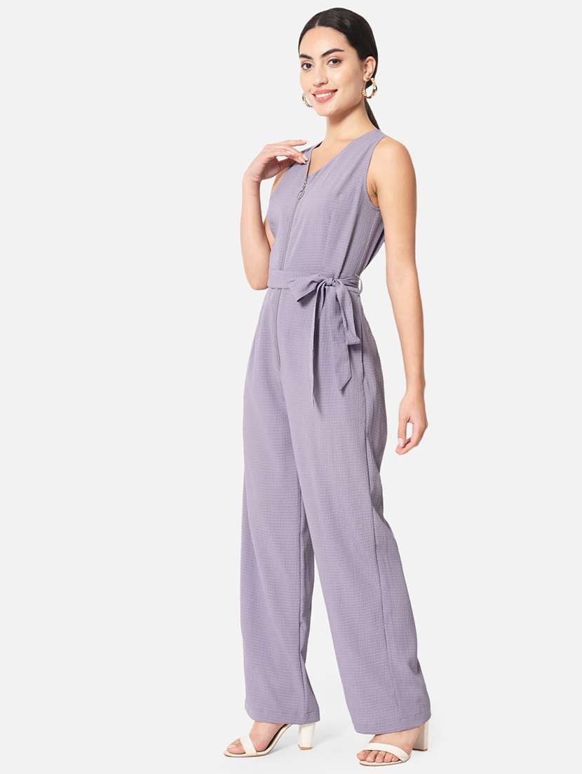 women solid sleeveless full length jumpsuit - 21916449 - Standard Image - 2