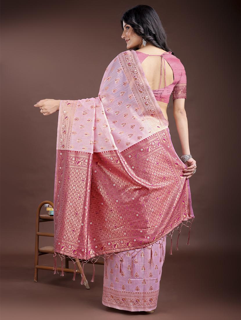 women self design bordered saree with blouse - 21916534 - Standard Image - 2
